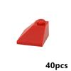 40 Stück Bausteine Schräge 45° 2x2 Doppelkonvexe Ecksteine DIY Zubehör Bau Kinder Spielzeug 3045 MOC Teile