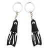 2pcs Novelty Flippers Key Chain Holder Keyring Keychain
