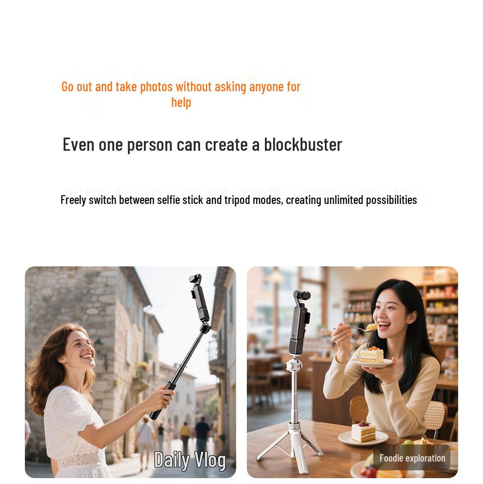 DJI Pocket 3 Extendable Tripod & Selfie Stick Gimbal Stand