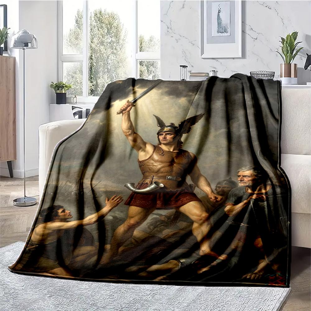 Heroes of Gaul Theme Printed Blanket - Perfect for Couch, Bed, Travel & Outdoor Use | Machine Washable, Cozy & Durable.