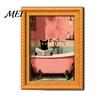 Protective Transparent Picture Covers Funny Wooden Fridge Magnets Frame, Retro Cute Cat Pattern Magnetic Refrigerator DIY Photo Display for