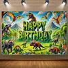Jurassic Dinosaur Theme Birthday Party Decorations Backdrop Dinosaur Jungle Supplies Background Poster Photography Prop Kid Gift