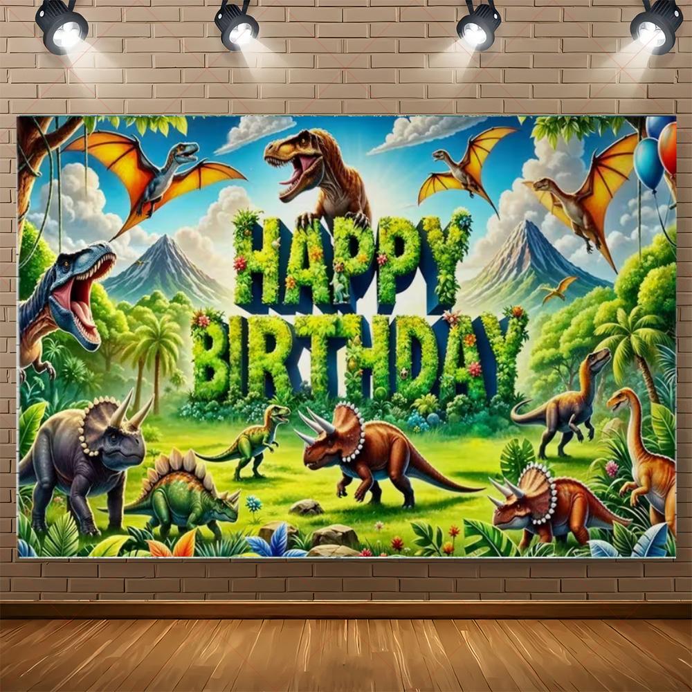 Jurassic Dinosaur Theme Birthday Party Decorations Backdrop Dinosaur Jungle Supplies Background Poster Photography Prop Kid Gift