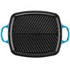 Чугунная сковорода-гриль овальная Le Creuset Signature 30x27 см, лазурная (20201302200422)