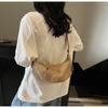 Minimalist Outdoor Single Shoulder Bag With Cable Stitch Urban Style For Daily Use