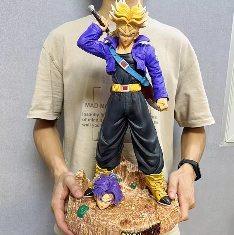 47cm Dragon Ball Z Anime Figurine Trunks Figure Super Saiyan Trunks Pvc Model Statue Doll Collection Decoration Toys Gift