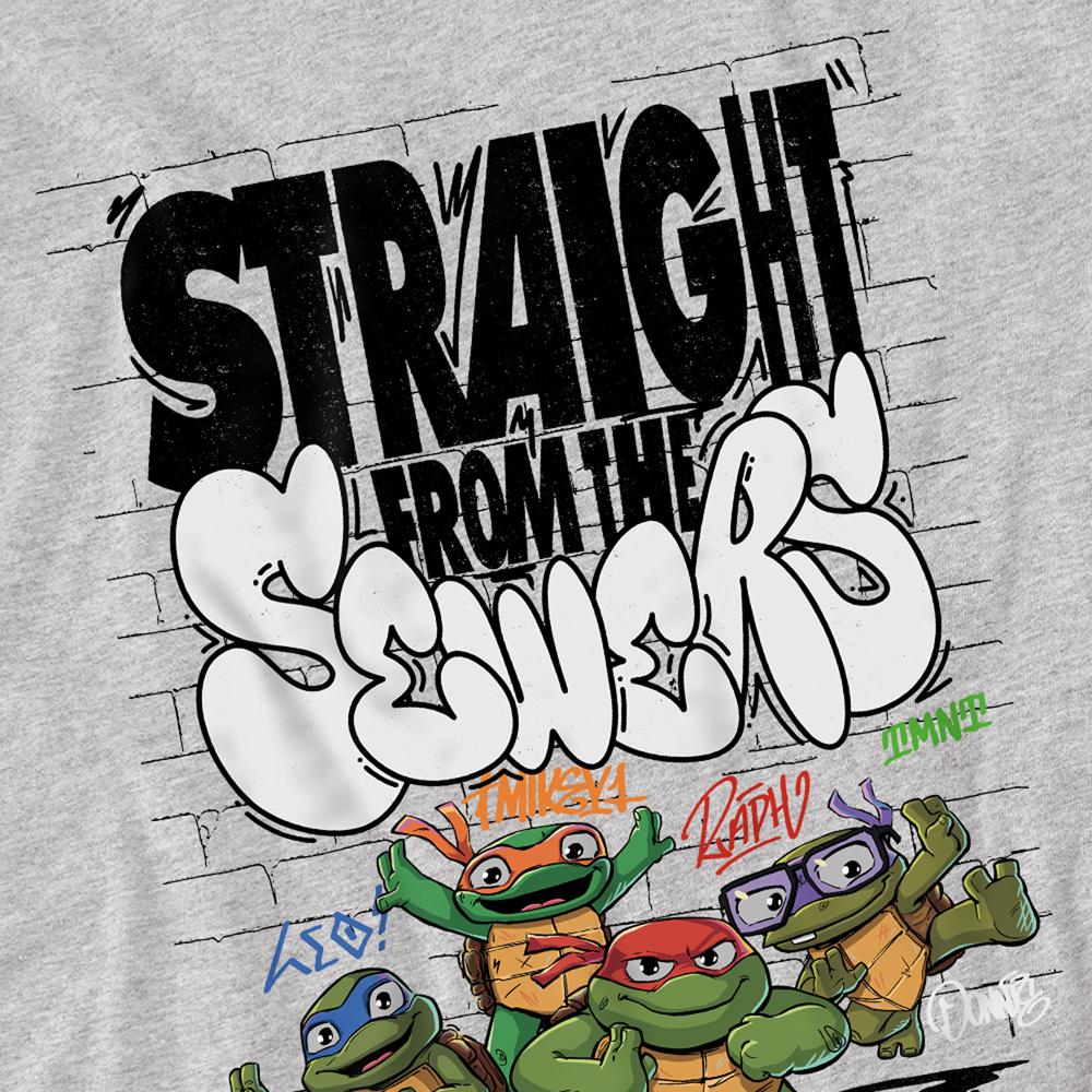 TMNT Unisex Adult Mutant Mayhem Straight From The Sewers Heather T-Shirt