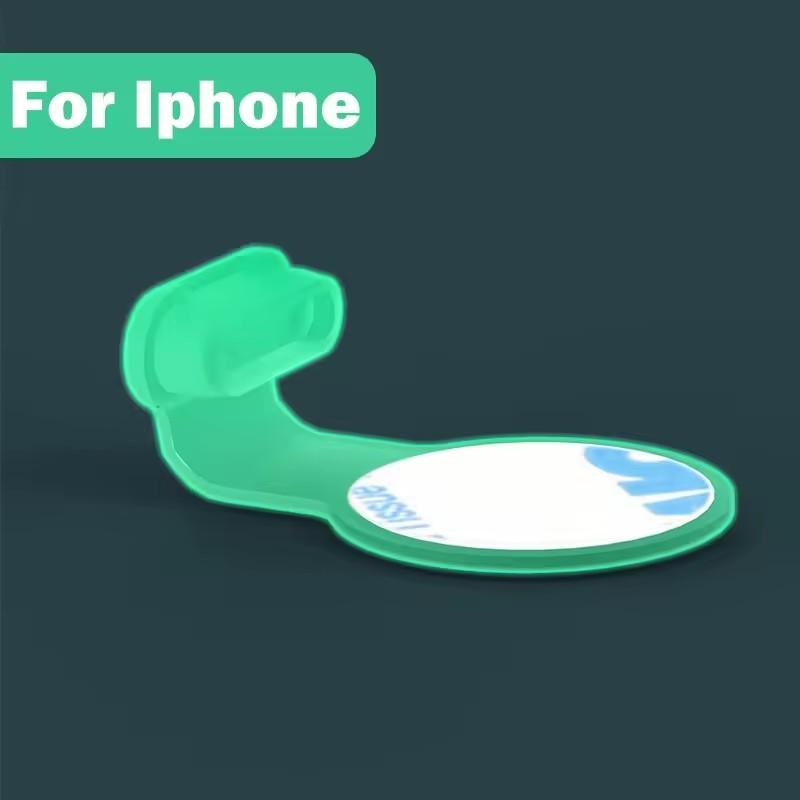 Luminous Dust Plug Anti Lost Charging Port Dustplug for iPhone iPad Samsung Ios Type C USB C Silicone Dustplug Cover for Apple