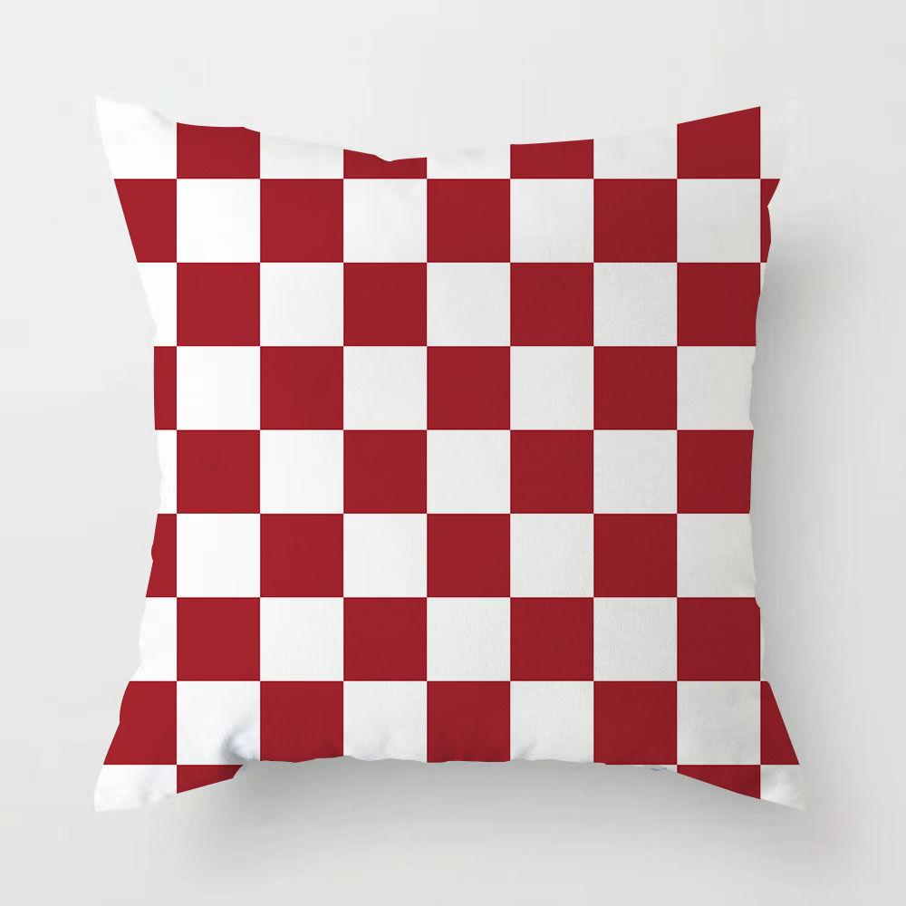 Sofa Throw Pillow Set Checkerboard Backrest Black and White Living Room Bedroom Home Throw Pillow Cushion Set Home Decoration