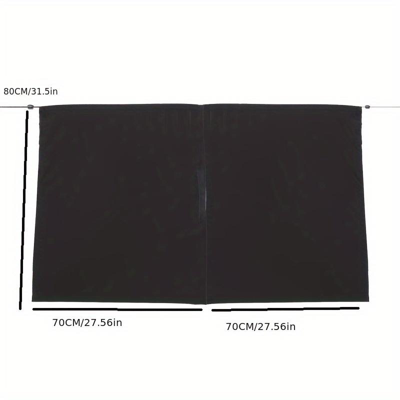2pcs Car Front and Rear Seat Compartment Curtains, Adjustable Interior Privacy Sunshades