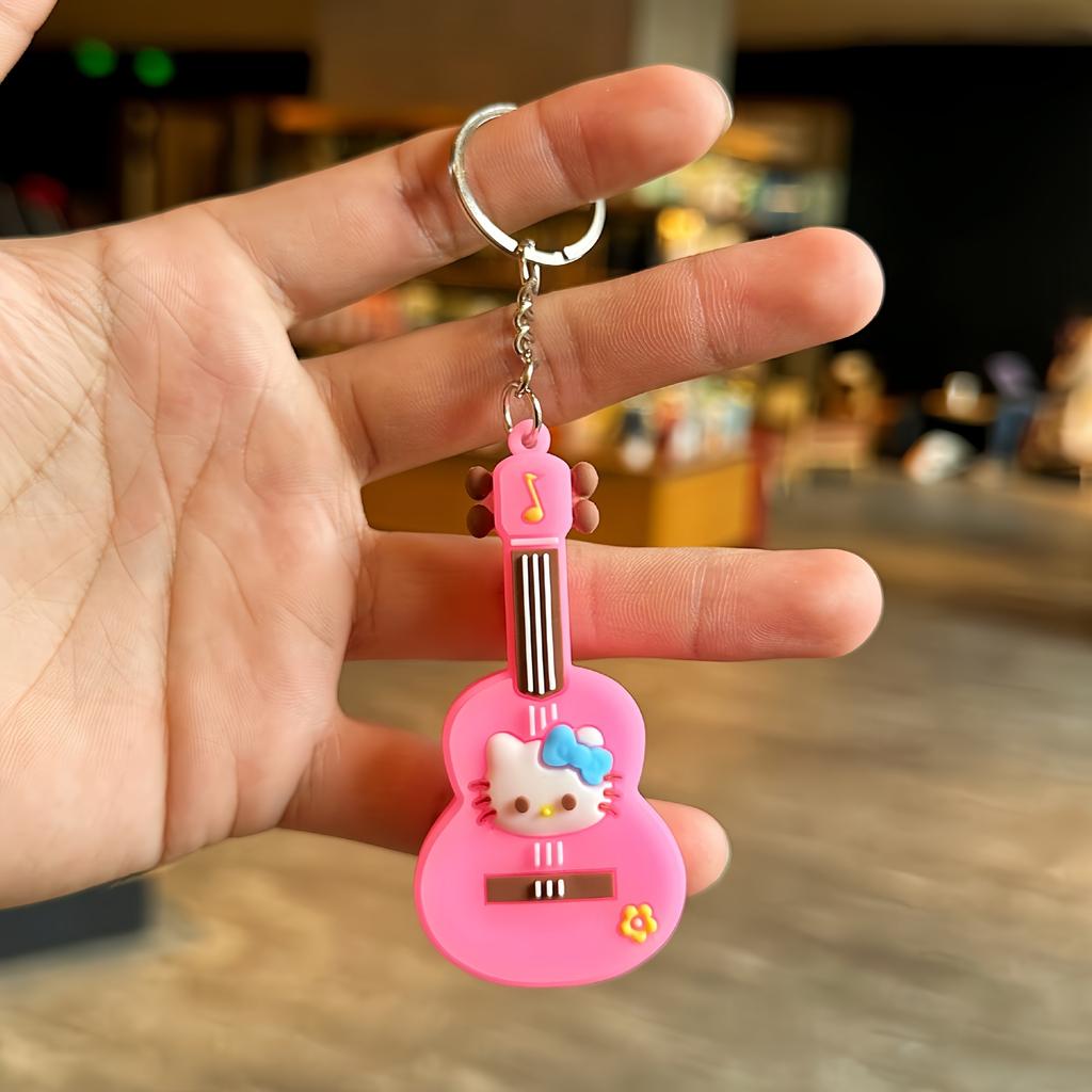 Cartoon Cute Guitar Key Chain Car Key Chain School Bag Pendant Accessories Event Small Gifts