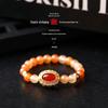 Chinese Style Natural Stone Ring: Versatile Elastic Index Finger Jewelry with Light Luxury Design