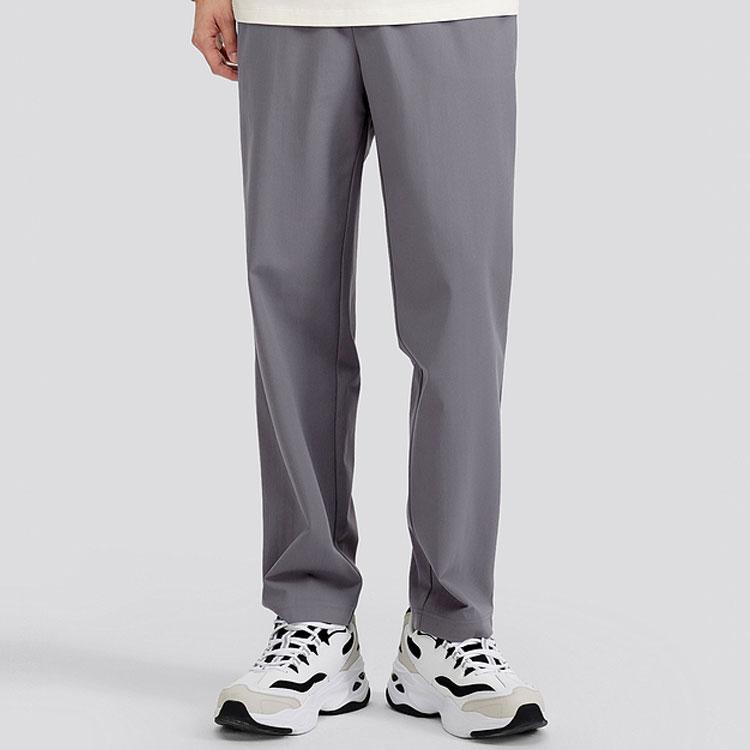 Skechers Solid Color Mid-Rise Breathable Loose Comfortable Straight Leg Quick-Dry Casual Pants Men bottoms Light-Gray L224M056-040R