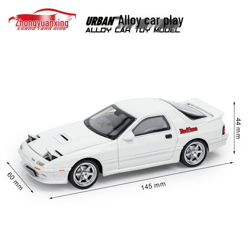 RX7 1/32 Инерционная металлическая модель игрушки со звуком и светом