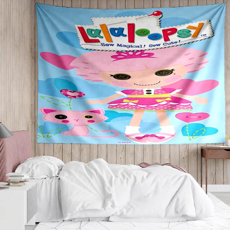 Lalaloopsy Tapestry for Bedroom Aesthetic Classroom Tapestries Wall Hanging for Living Room Dorm Office,Ideal Creative Gift