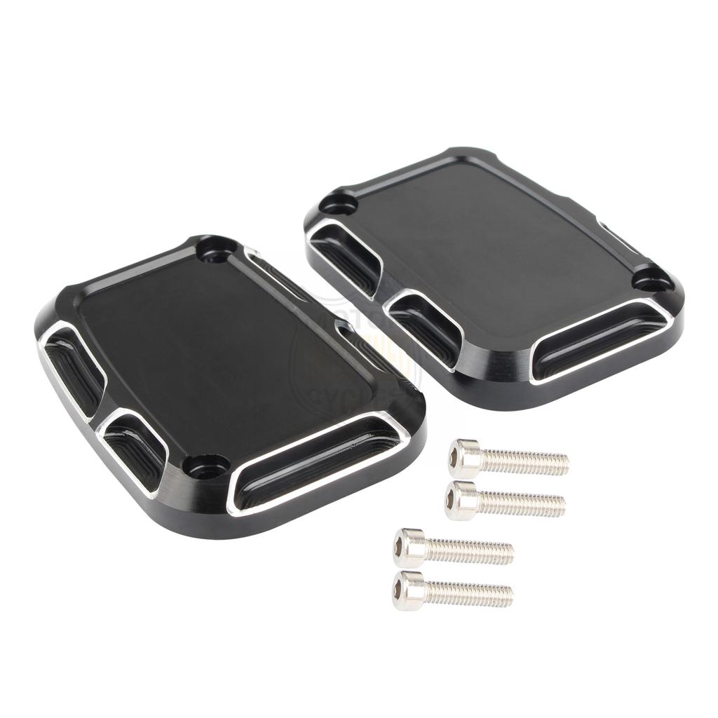 Motorcycle Brake Master Cylinder Cover For Harley Touring V-Rod Night Rod Road King Ultra Street Electra Street 2017 Front Rear