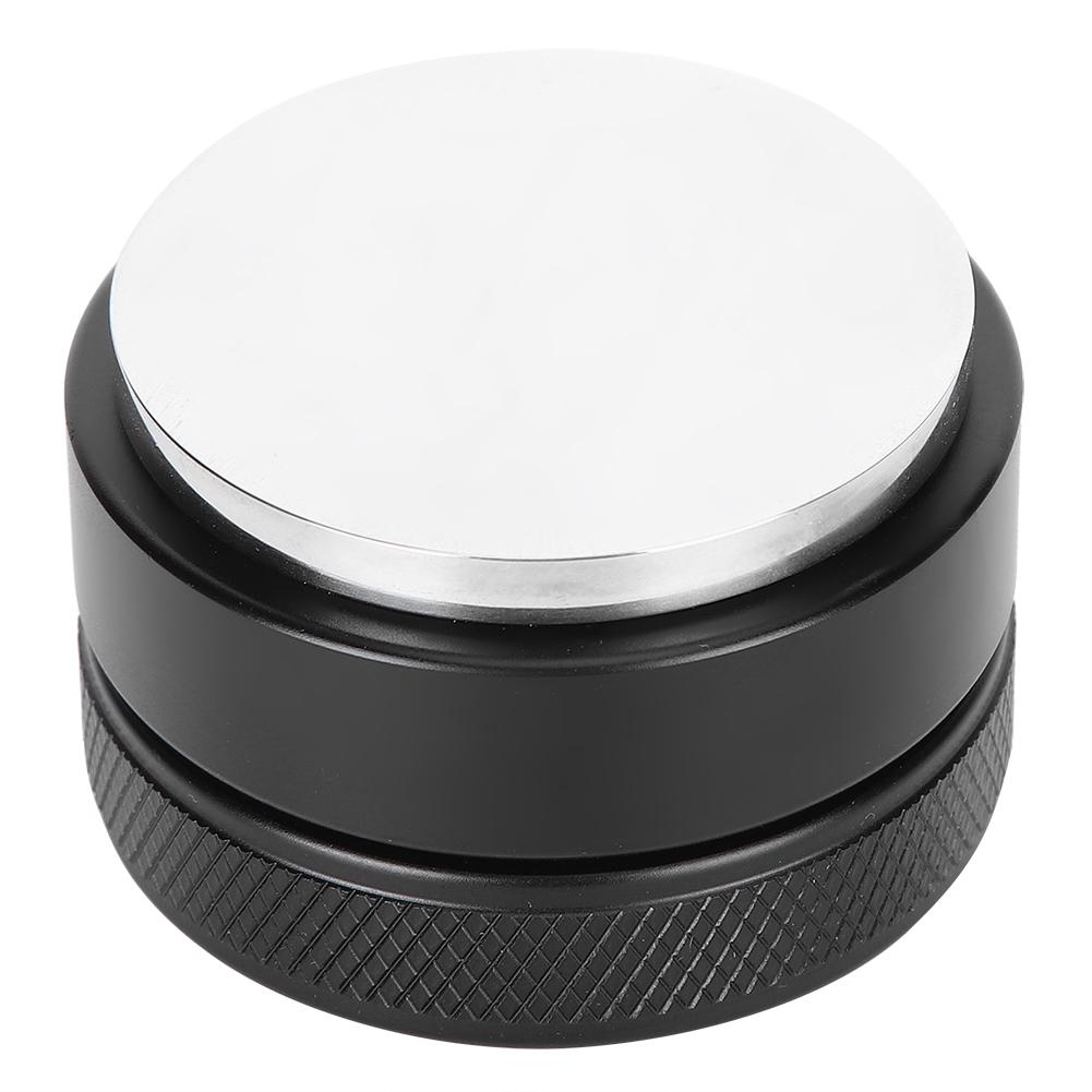 Height Adjustable Stainless Steel Coffee Tamper Distributor Tamping Tool for Home Office58mm Black Flat Bottom