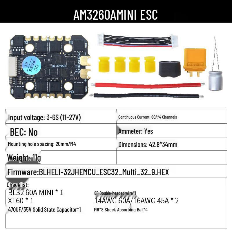 HSKRC FPV Racing Drone ESC & Flight Controller
