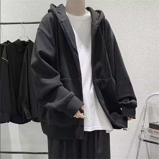 

Мужской кардиган с капюшоном большого размера на бархатной подкладке - Свободный крой, Модный корейский стиль для осени/зимы 5XL