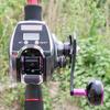 6+1BB 8.0:1 Ratio Digital Display Baitcasting Reel with Sun Power Charging System High Speed Fishing Reel with Line Counter