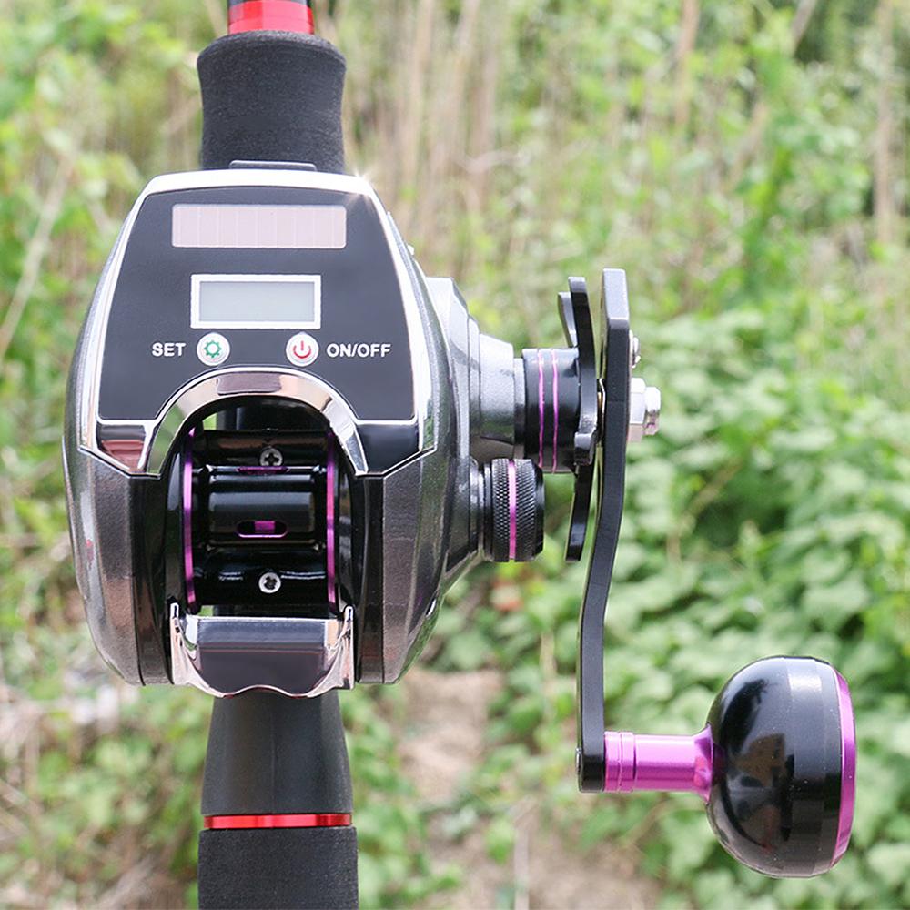 6+1BB 8.0:1 Ratio Digital Display Baitcasting Reel with Sun Power Charging System High Speed Fishing Reel with Line Counter
