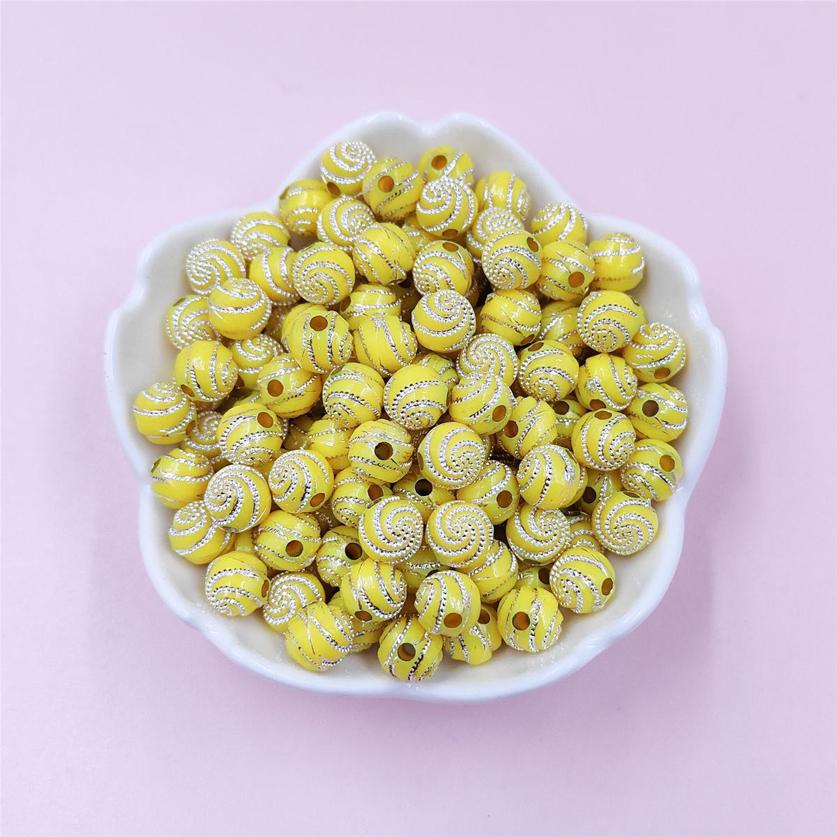 

Ожерелья Изготовление ювелирных изделий 8 мм Бусины россыпью 100 шт Бусины-разделители Акриловый браслет со стразами жёлтый