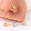 Wind-Free Piercing Spider Nose Clip Copper Micro-Inlaid Zircon Creative Nose Stud Personality Niche Spider Nose Decoration