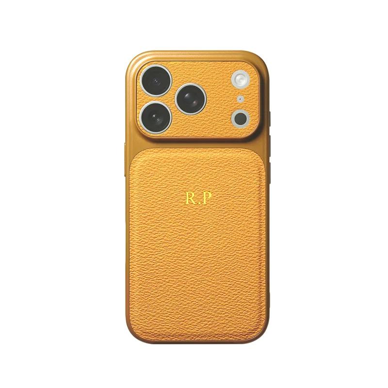 Personnalisé Or Argent Initiales Lettre Étui en Cuir Pour 15 14 13 17 Pro Max 14 16 Plus 17 Air Luxe Protection Objectif Cas iPhone 13