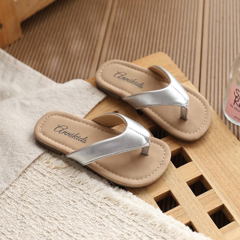 Kids Slide Sandals Girls Indoor Outdoor Slip Resistant Flip Flops With Dress Casual Beach Footwear
