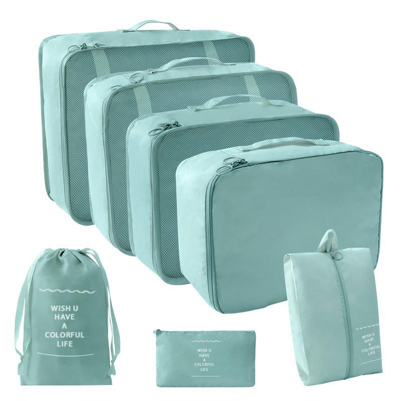 7-Piece Travel Storage Bag Set for Clothes and Underwear