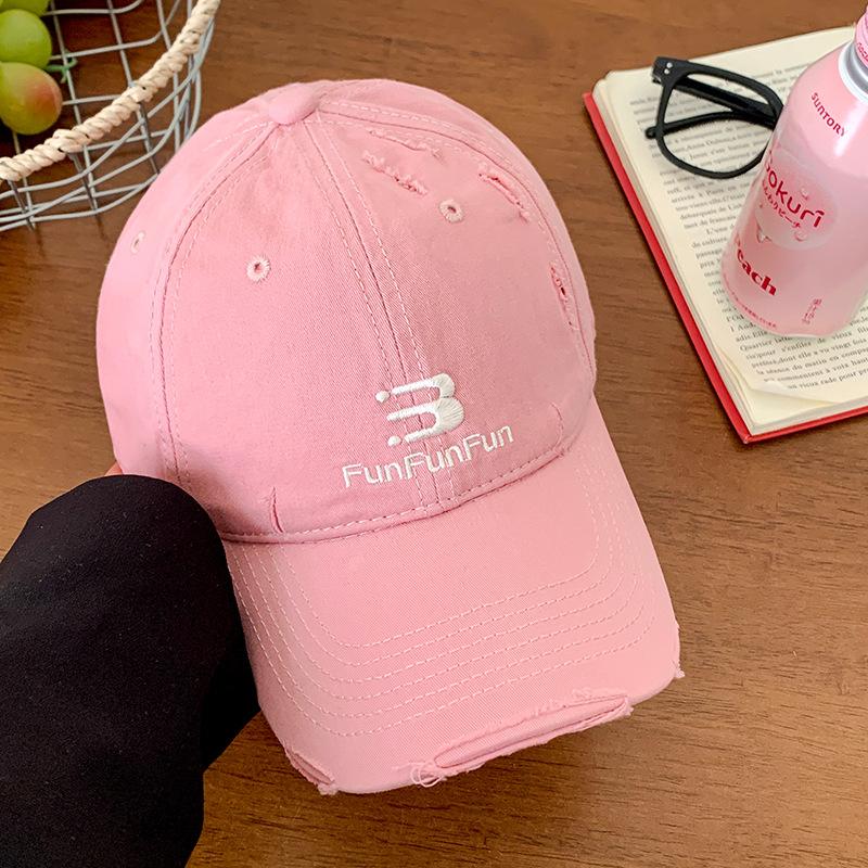 Contemporary Soft Womens Top Baseball Cap With American Alphabet Embroidery