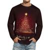 Men's Christmas Printed Imitation Cotton Long-sleeved Shirt