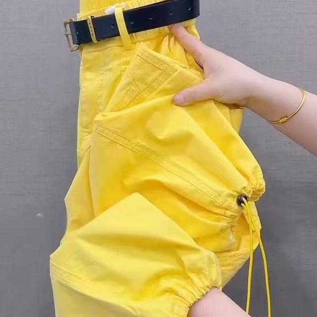 Women's High-Waisted Cargo Pants: Modern 2025 Style, Slimming, Loose and Versatile 9/10 Length Harem Fit