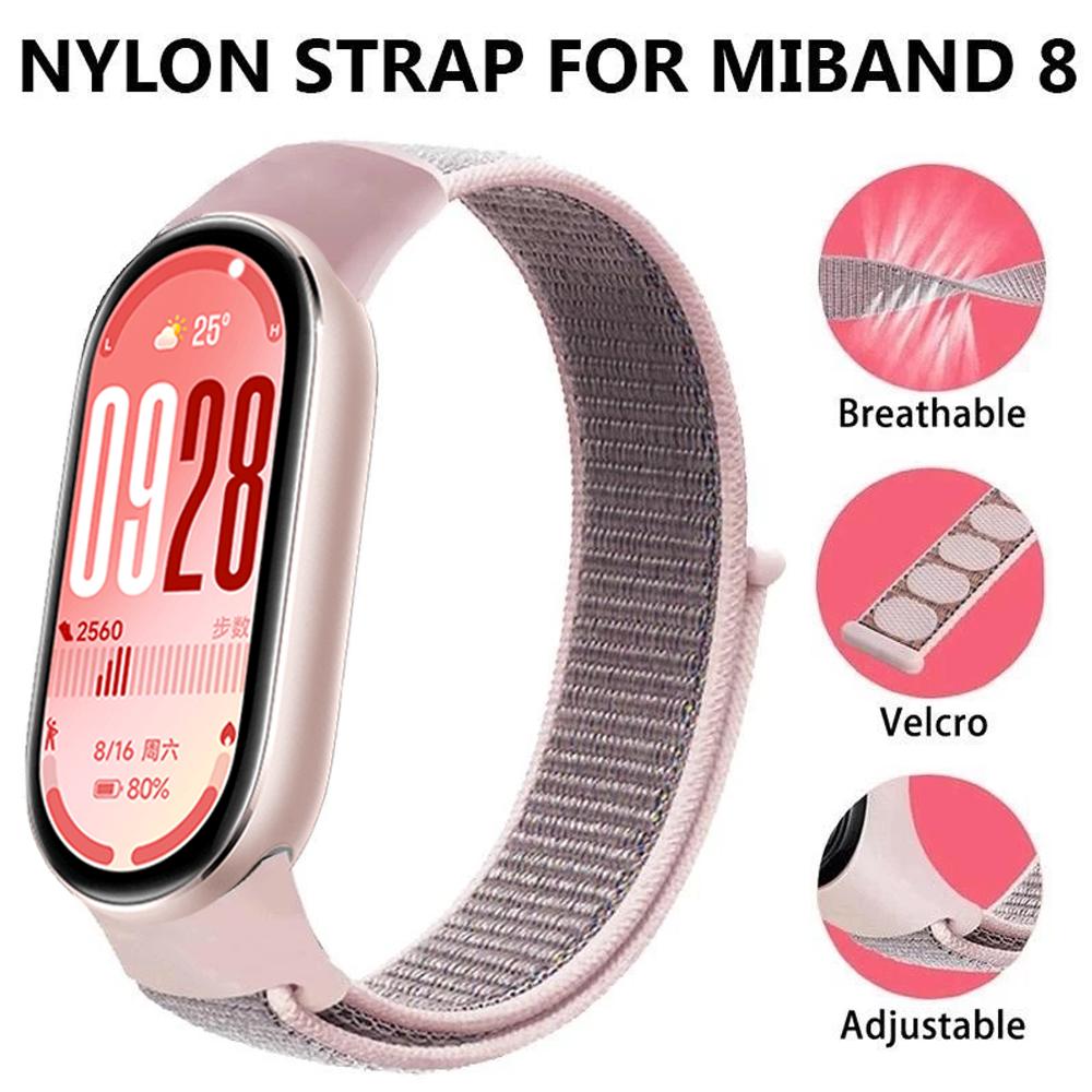 Nylon-Schlaufenarmband für Mi Band 10 9 8 Armband Uhrenarmband Smartwatch Sport pulsera Armband Riemen miband 10 9 nfc Armband