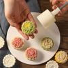 Hand-Pressure Moon Cake Mold Flower Shape Cookie Stamps Moon Cake Maker MidAutumn Festival DIY Cookie Pastry Tool