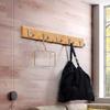 MDKDKDL Wall Longer Semicircular Wall Made of Natural Hat Clothes Capacity 7 Hanger, Design, Hooks, Wall-Mounted Hanger, Bamboo, Organizing, Hook,