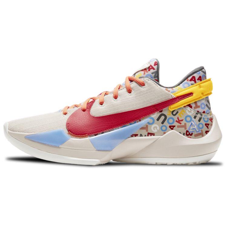 Nike Zoom Freak 2 Letter Bro Unisex Sneakers Multi-Color Desert-Sand Sail CW3162-001