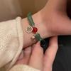 2025 Jadeite Green Jade Rabbit Bracelet: High-End Chinese Style, Year of the Snake, Elegant Women's Niche Beaded Design