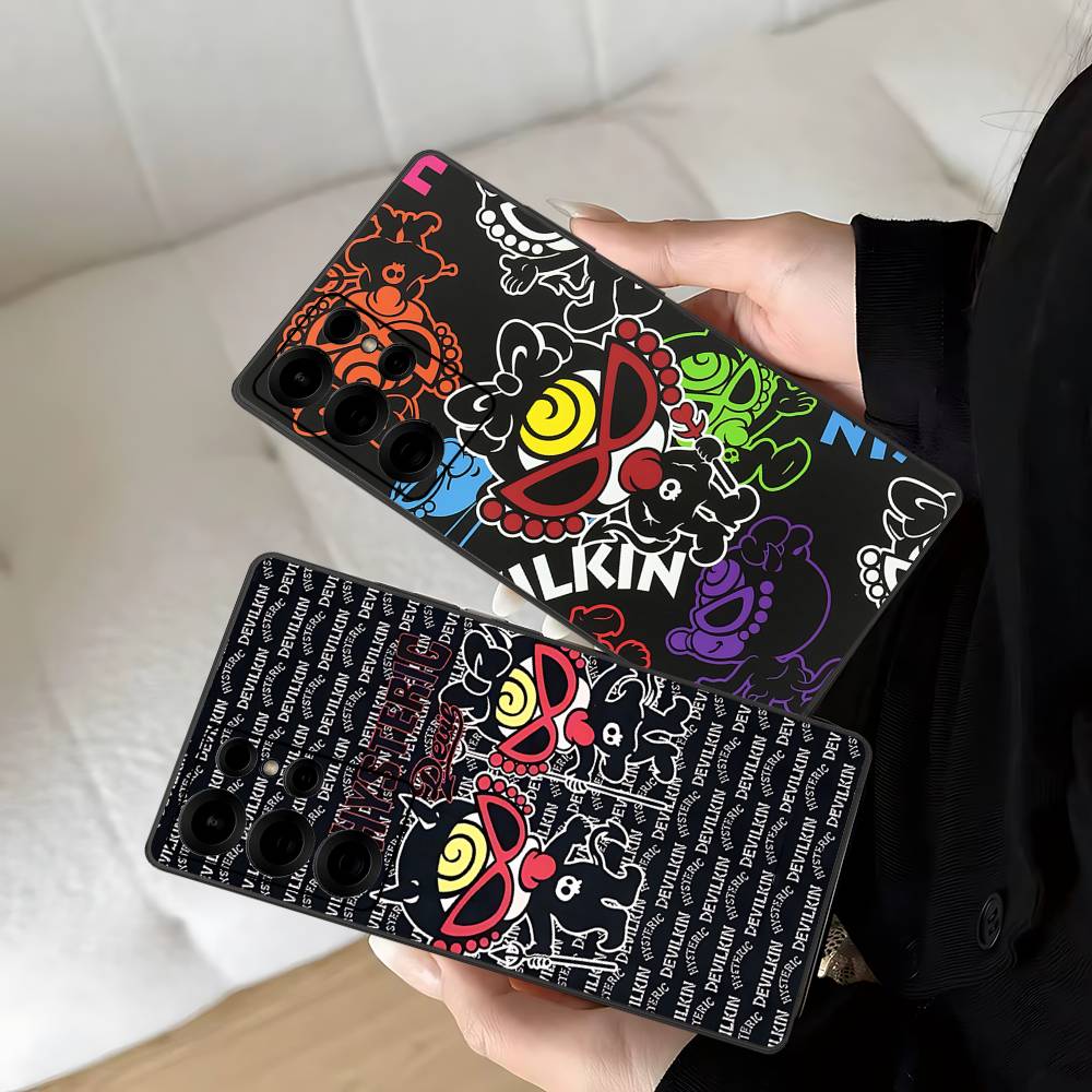 Japan Fashion H-Hysteric M-Mini Phone Case For Samsung S 20 21 22 23 lite plus ultra Clear Mobile Cover Funda