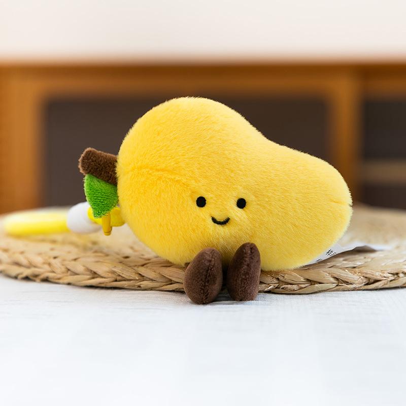 Simulation Fruit Pendant Plush Toy Lychee Mangosteen Fortune Doll Wedding Ceremony Throwing Doll Catching Machine Doll