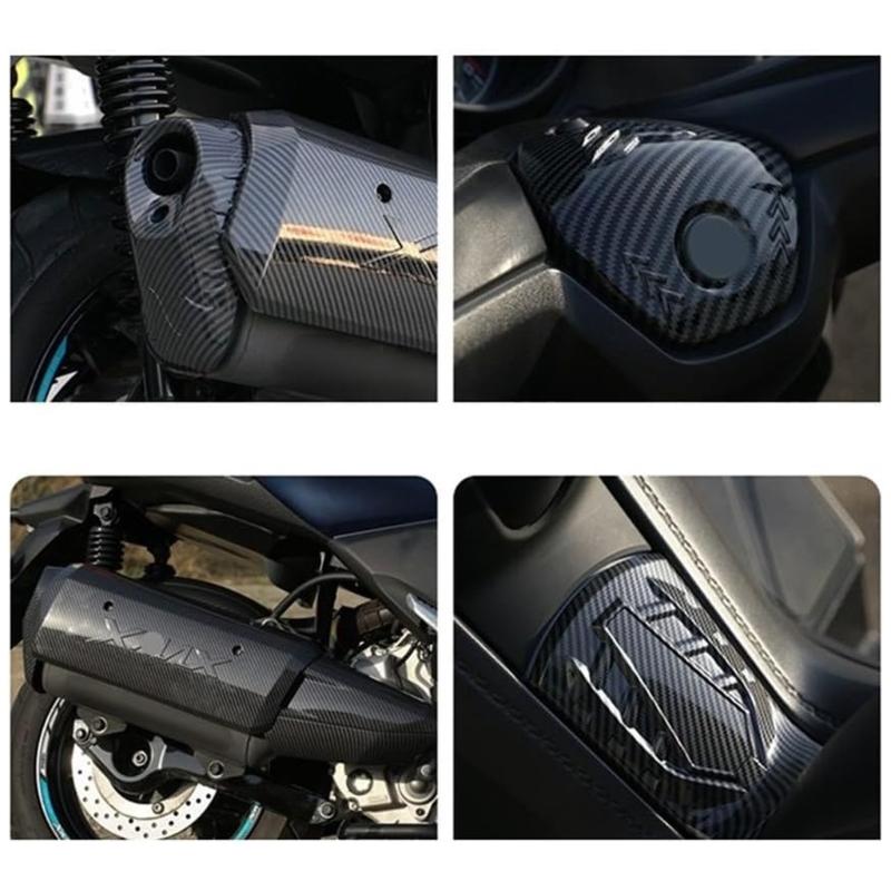 Scratch Resistant Motorcycle Fuel Cover Hydro Dipped Carbon Fiber Pattern Enhances Edges Protection for Bike Xmax250