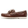 Polo Leather Round Toe Slip-On Boat Shoes Men Shoes Brown 803688543001