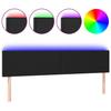 Vidaxl Zagłówek Do Łóżka Z Led, Czarny, 200X5X78/88 Cm, Sztuczna Skóra