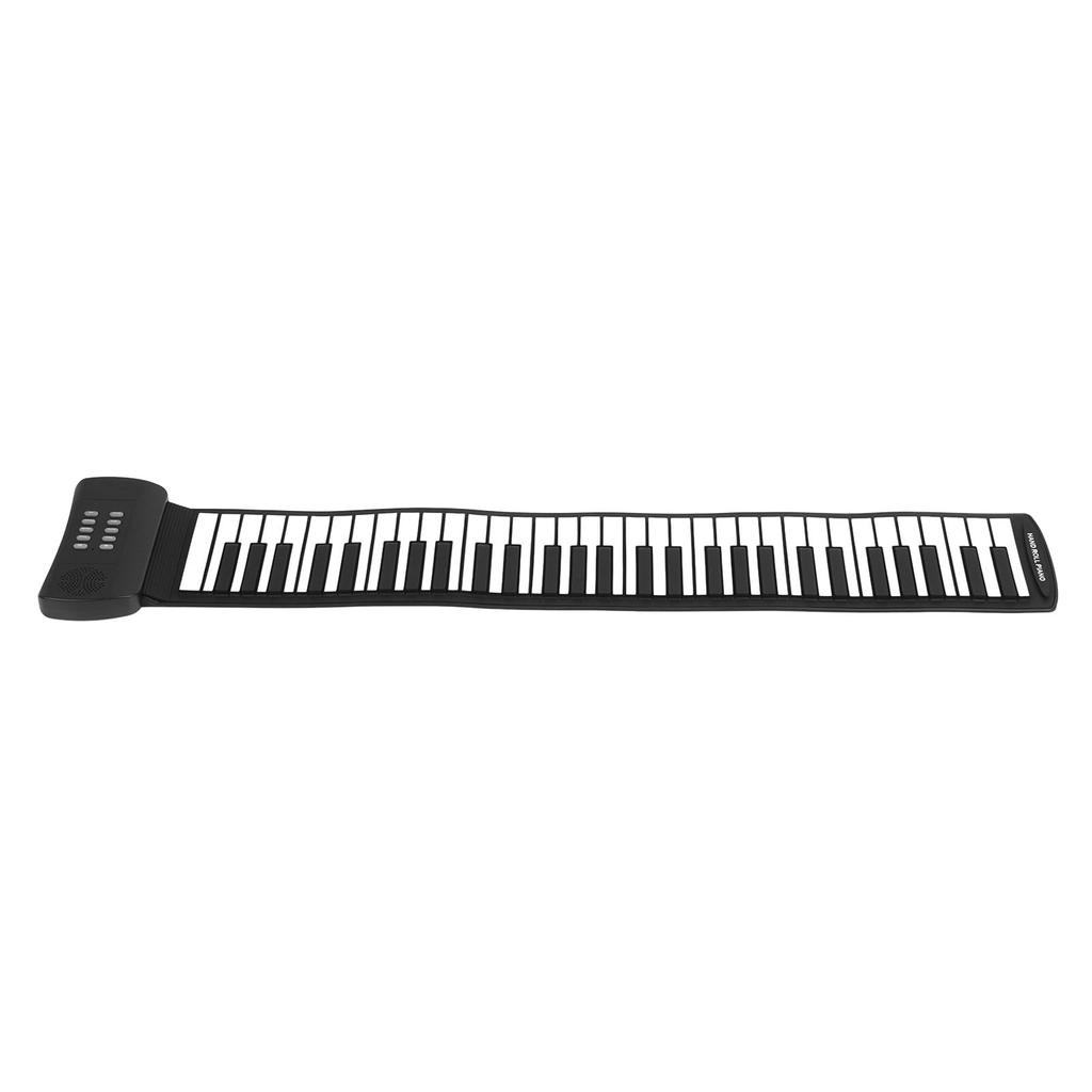 61 Keys Hand Roll Piano Portable 4D Stereo Surround Sound Roll Up Keyboard Piano for All Ages PM61