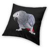 African Grey Parrot Bird Cushion Cover 40X40 Home Decor 3D Printing Psittacine Throw Pillow Case For Sofa Two Side