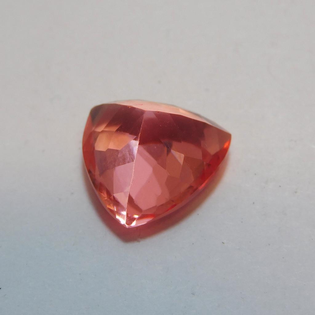 12.20 Carat Padparadscha Sapphire Trillion Cut Natural Loose Gemstones