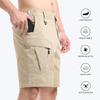 Men's Summer Quick Drying Multi Pocket Pure Cotton Breathable Elastic Tactical Shorts Five Quarter Sports Work Pants
