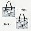 Cracked Pattern Tote Bag Fashion Casual Large Capacity Daily Use Shopping Shoulder Handbag for Women