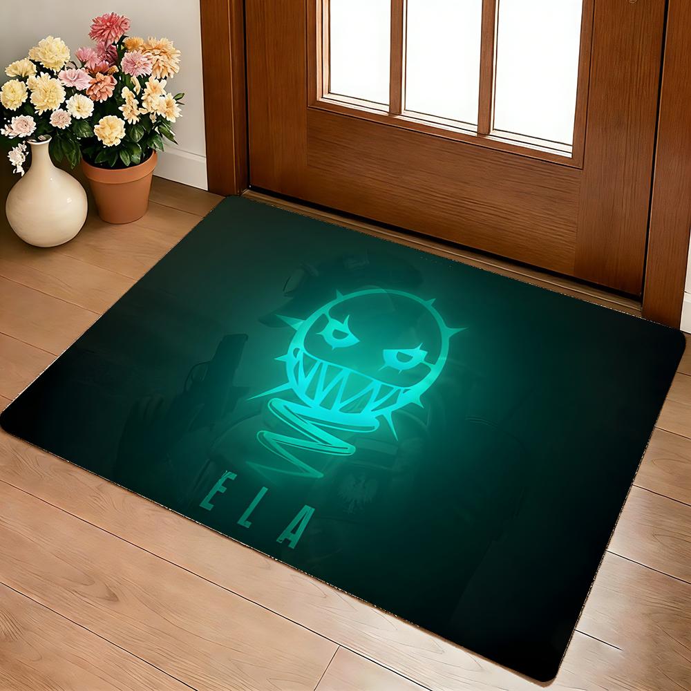 Tappetino per Pavimento Gioco Tom C-Clancy's R-Rainbow Six Siege Morbido Caldo in Flanella Spesso Antiscivolo per Soggiorno Camera da Letto Cucina Tappeti Decorativi