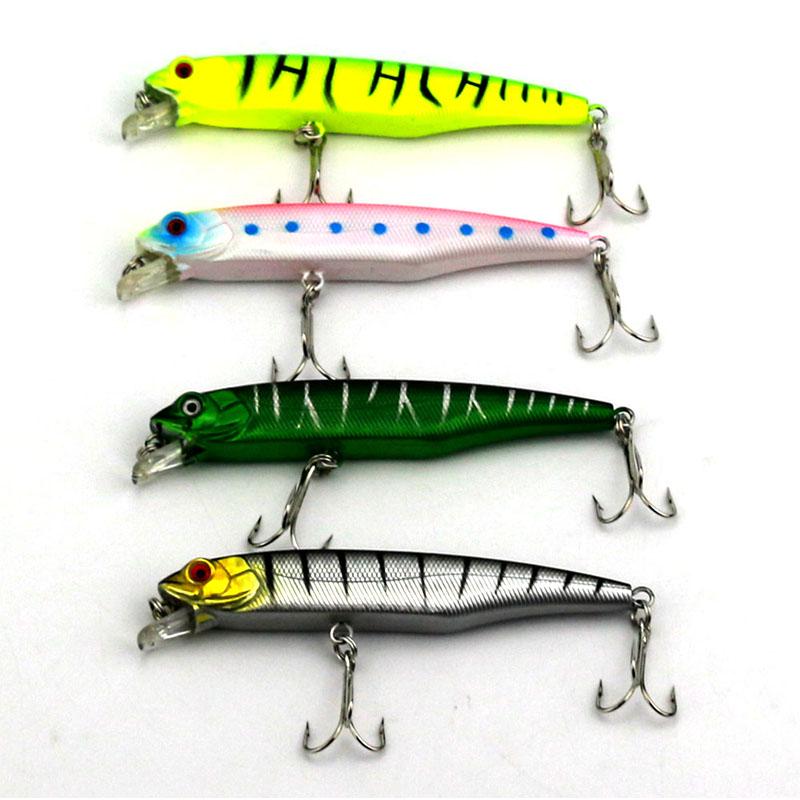 HENGJIA 1ks Rybářská návnada Minnow Wobler Realistická návnada na štiku Plastová tvrdá návnada Rybářské náčiní